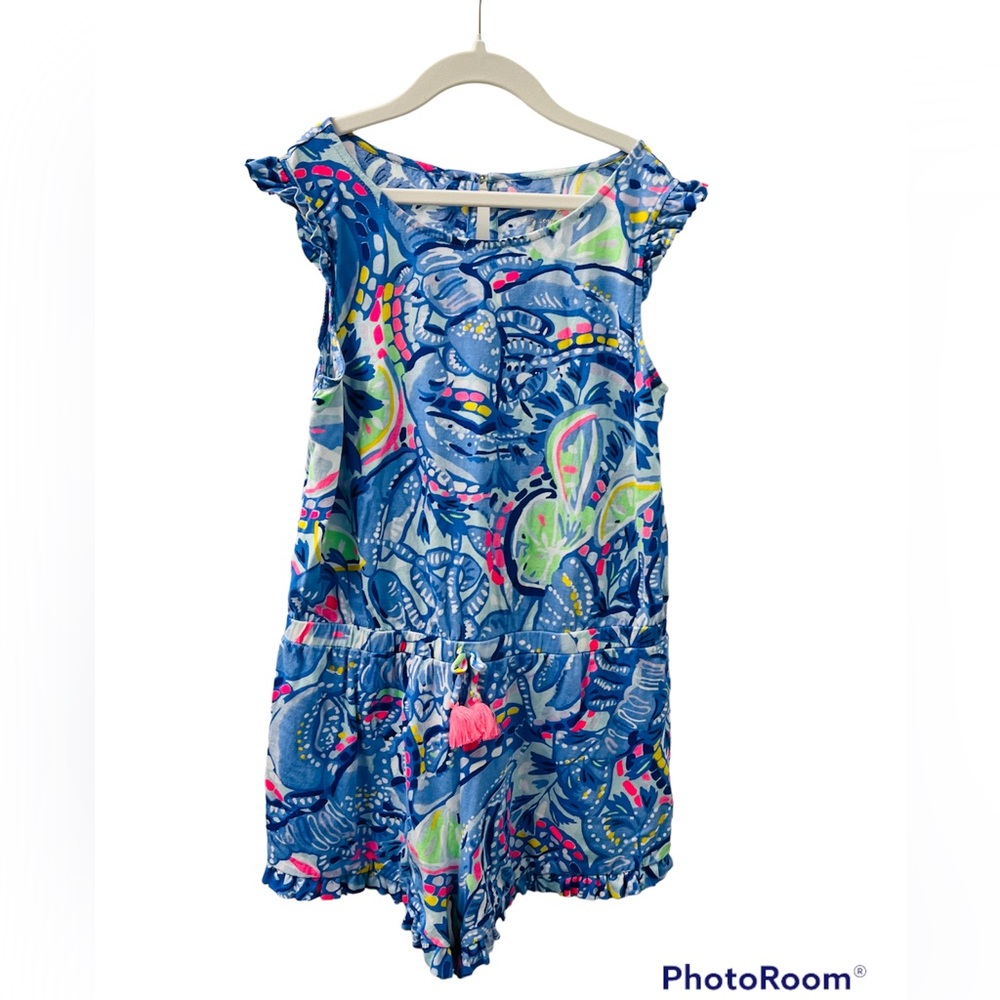 Lilly Pulitzer print ruffle romper size XL